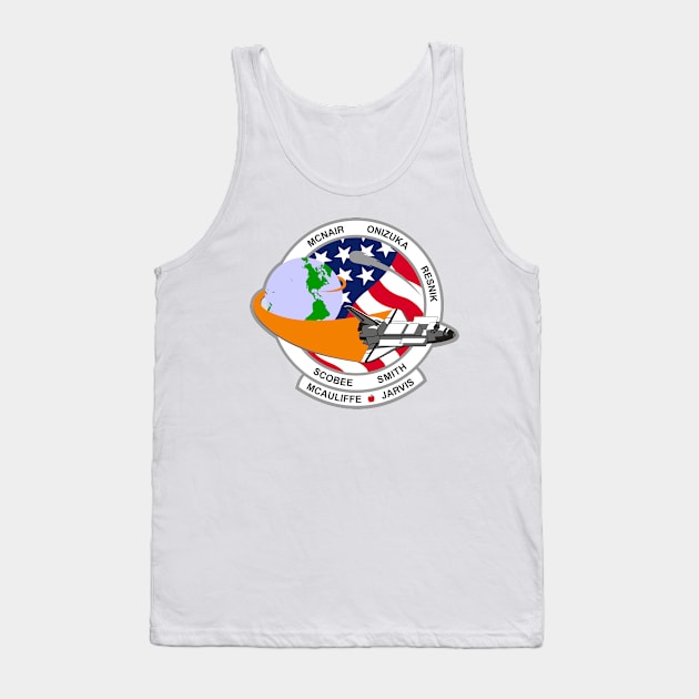 NASA STS-51-L - Space Shuttle Challenger Disaster Tank Top by Mandra